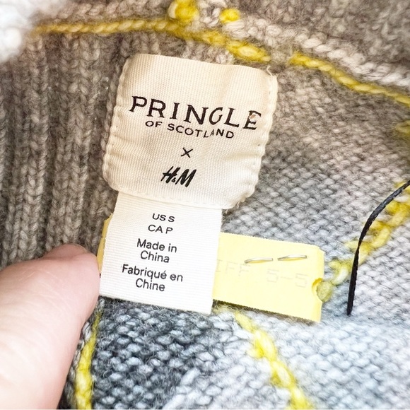Pringle of Scotland H&M Collab Jacquard Knit Oversized Sweater Jumper - Picture 4 of 6